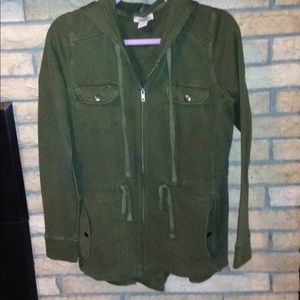Lucky brand zipper sweat shirt jacket